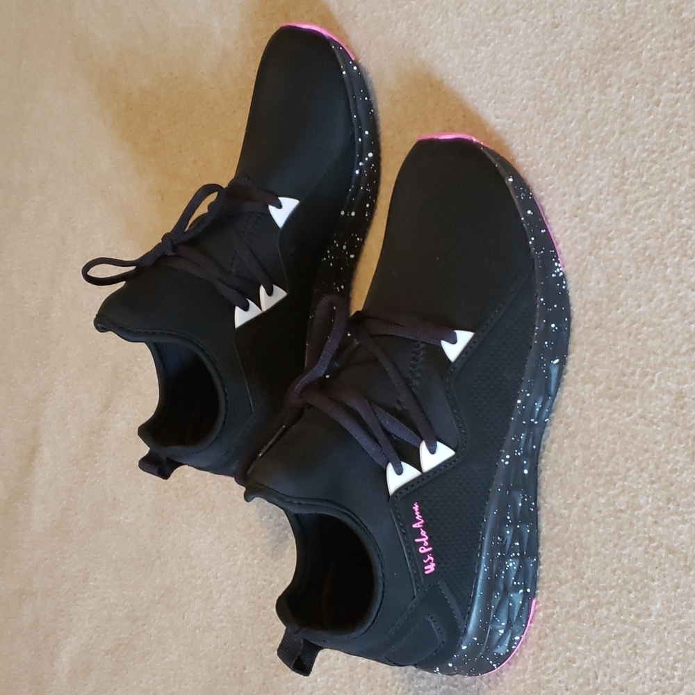 Ladies Casual Shoes, U.S.Polo Association Brand, Black, 8 1/2
